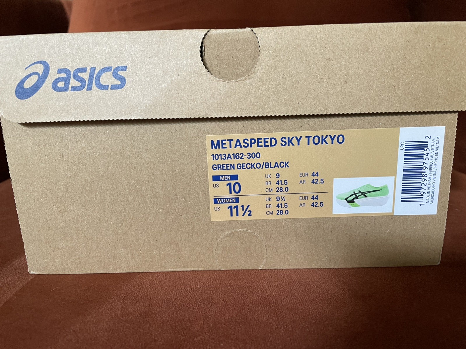Men’s Size US 10 – ASICS Metaspeed Sky Tokyo – Green Gecko/Black – Brand New