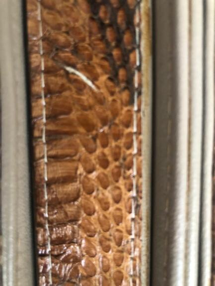 Vintage Brown Snakeskin Convertible Clutch Shoulder Bag Multi-Pocket Sold As Is