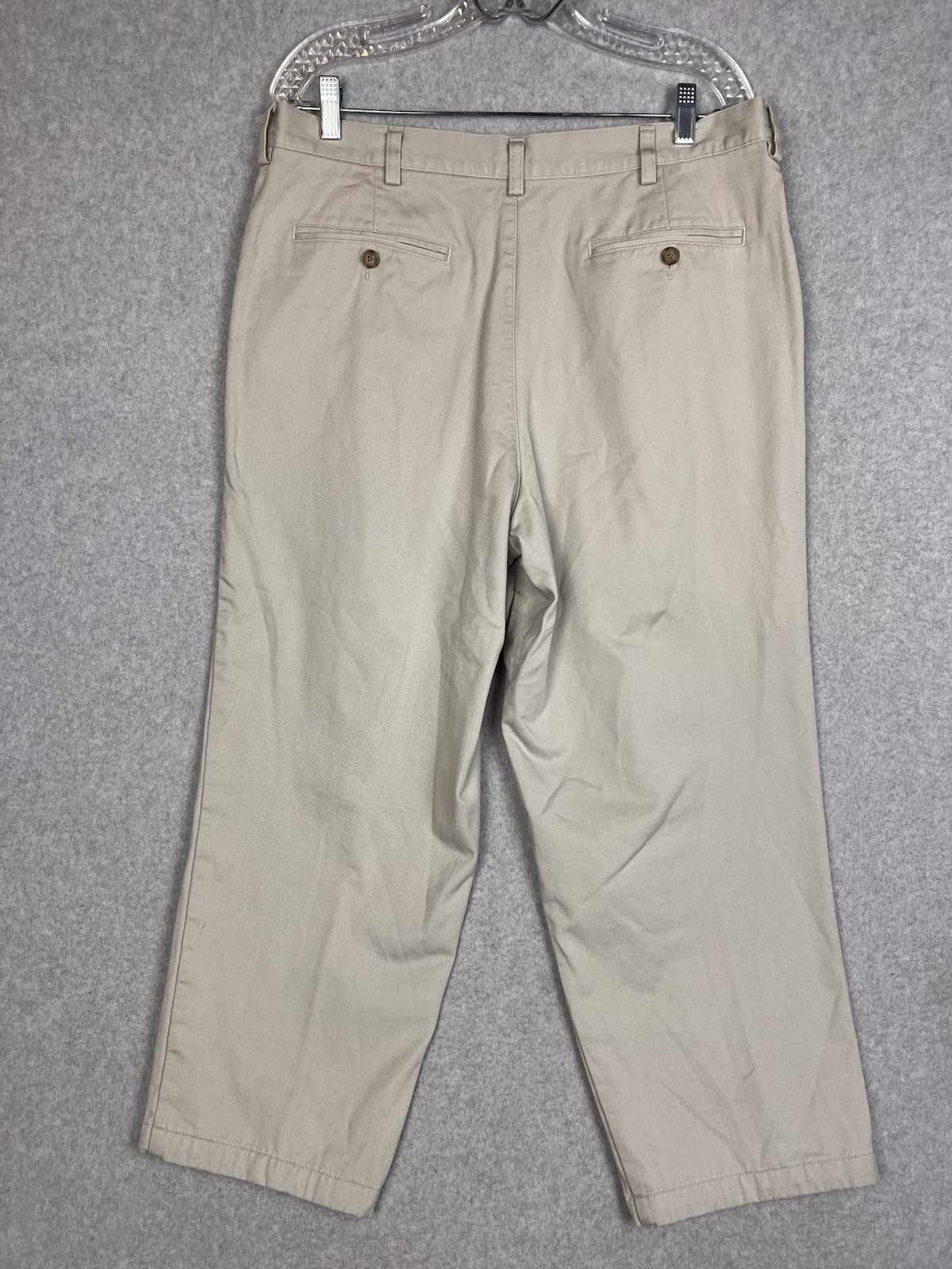 L. L. Bean Flannel Lined Khaki Pants Mens36X29 Beige Natural Fit Chino 0Ak19