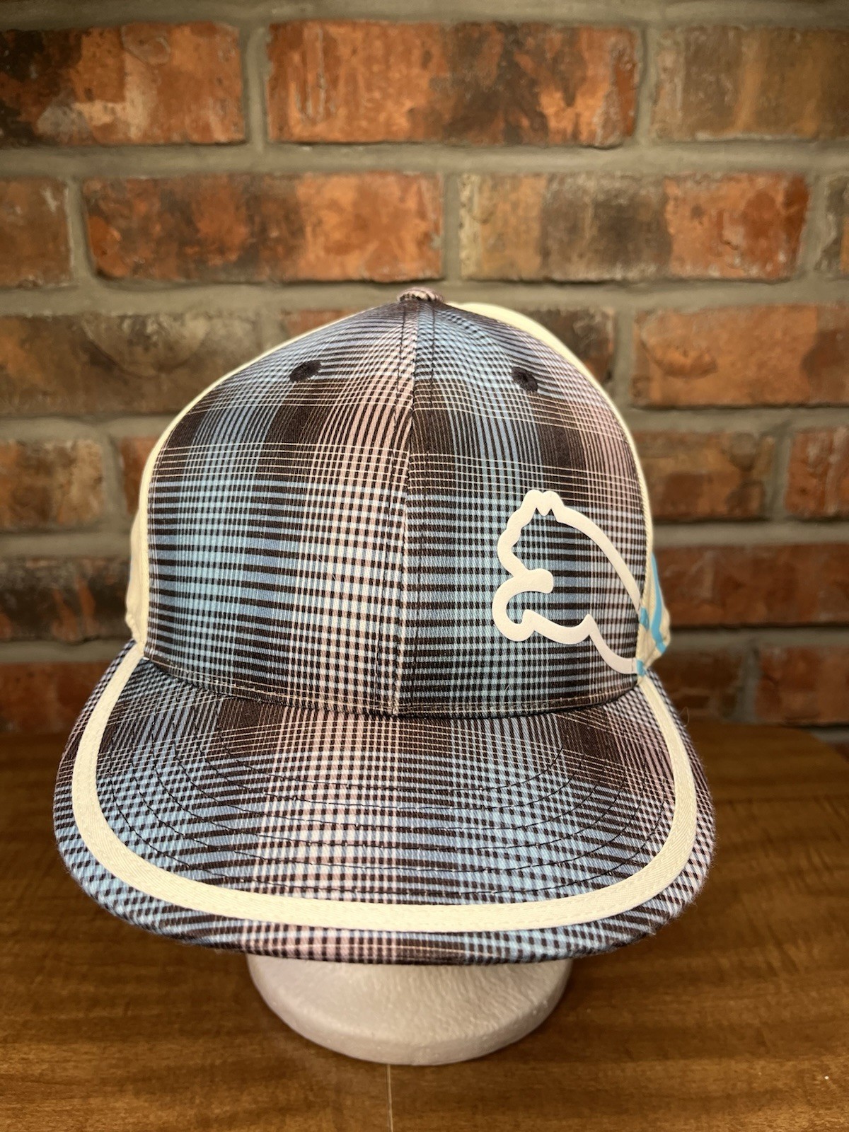 Puma Golf Cobra Embroidered Logo Plaid Large Size Flexfit Casual Hat