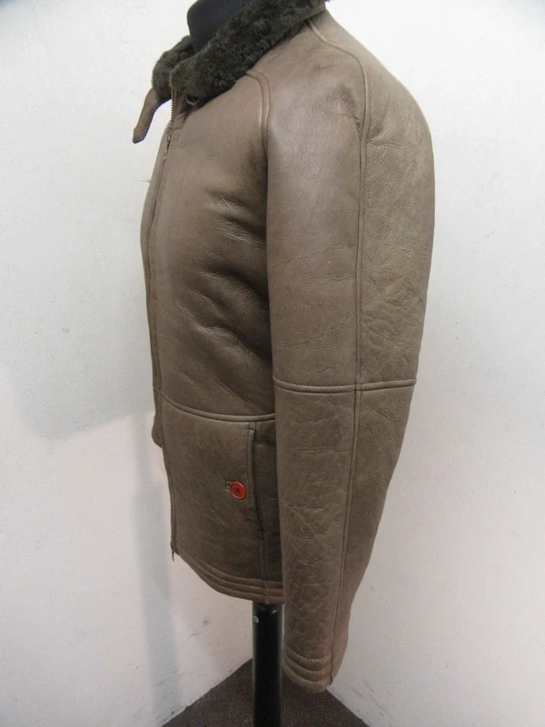 Vintage sheepskin biker jacket size 10 BY LAMANTA