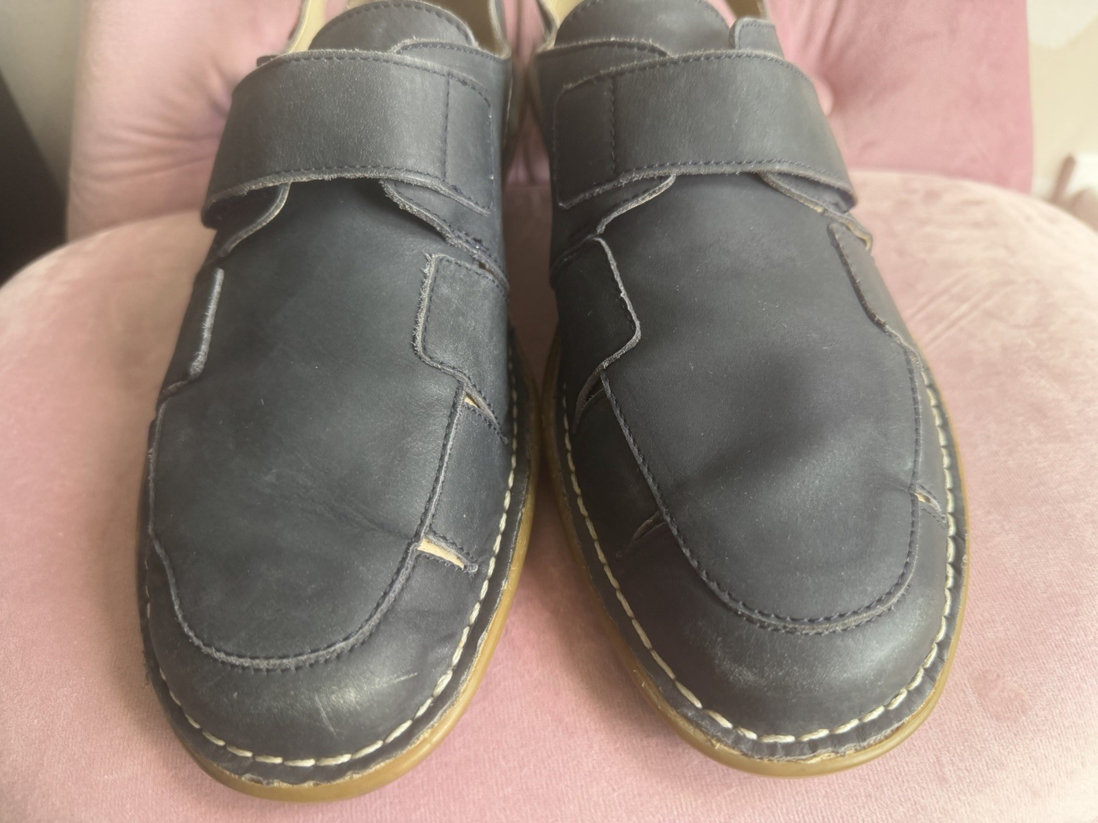 Callaghan Leather Casual Sandals Navy Made In Spain Sz 44/US 10.5