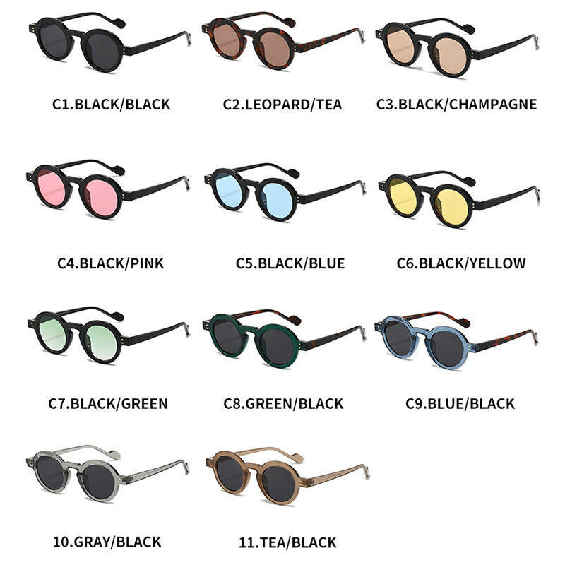 Classic Small Frame Round Sunglasses For Men Women Retro Outdoor Shade Glasses