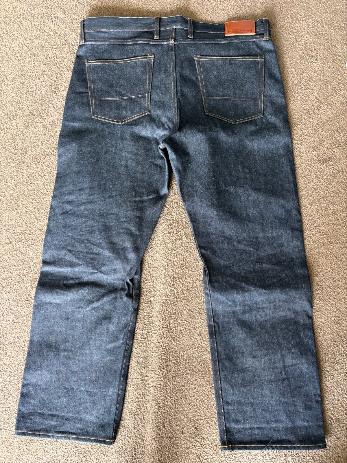 Tellason Blubaugh 16.5oz Indigo Raw Selvedge Denim Jeans sz40