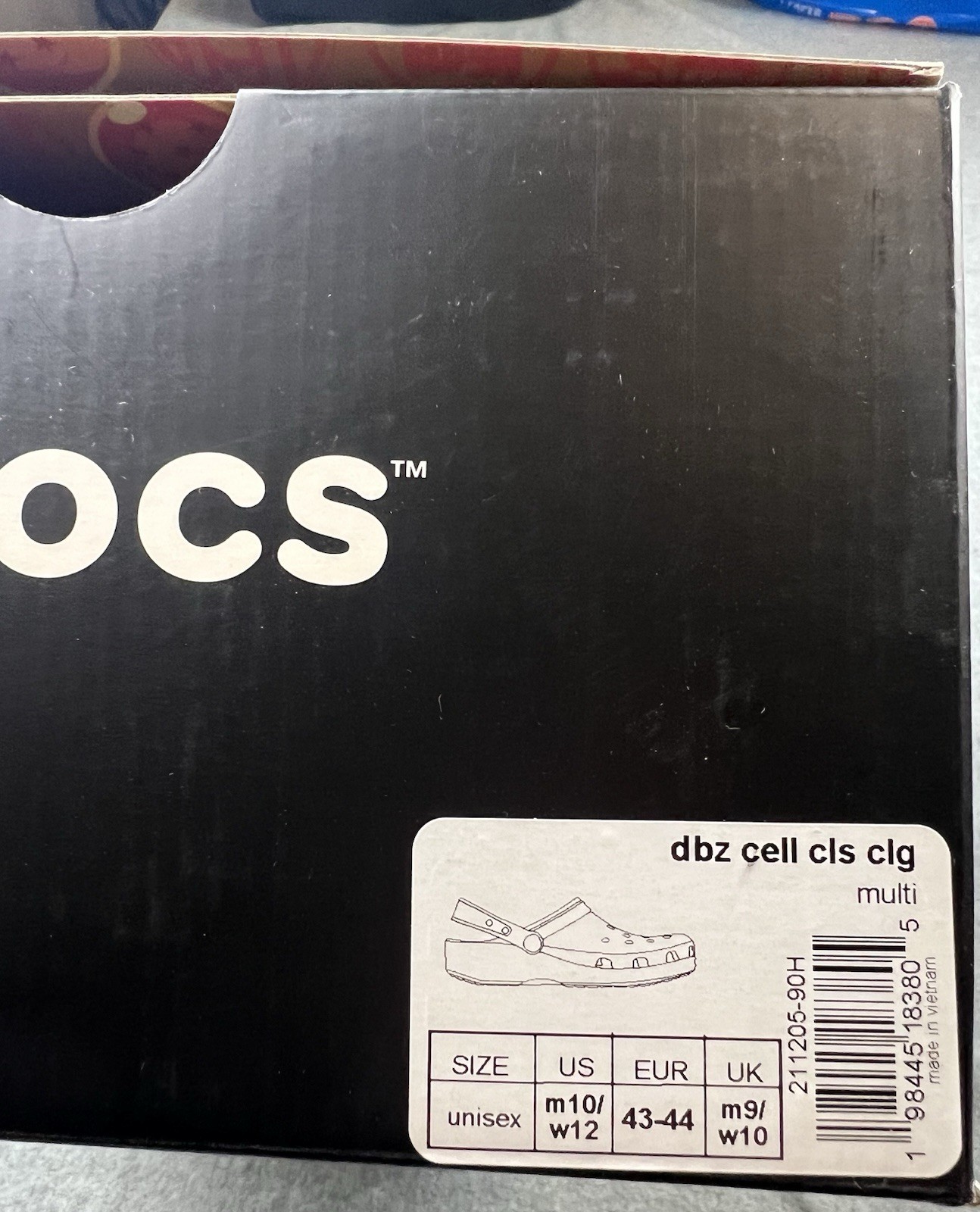 Crocs Classic Clogs Dragon Ball Z Cell Green Purple GS Size M10/W12 New With Box