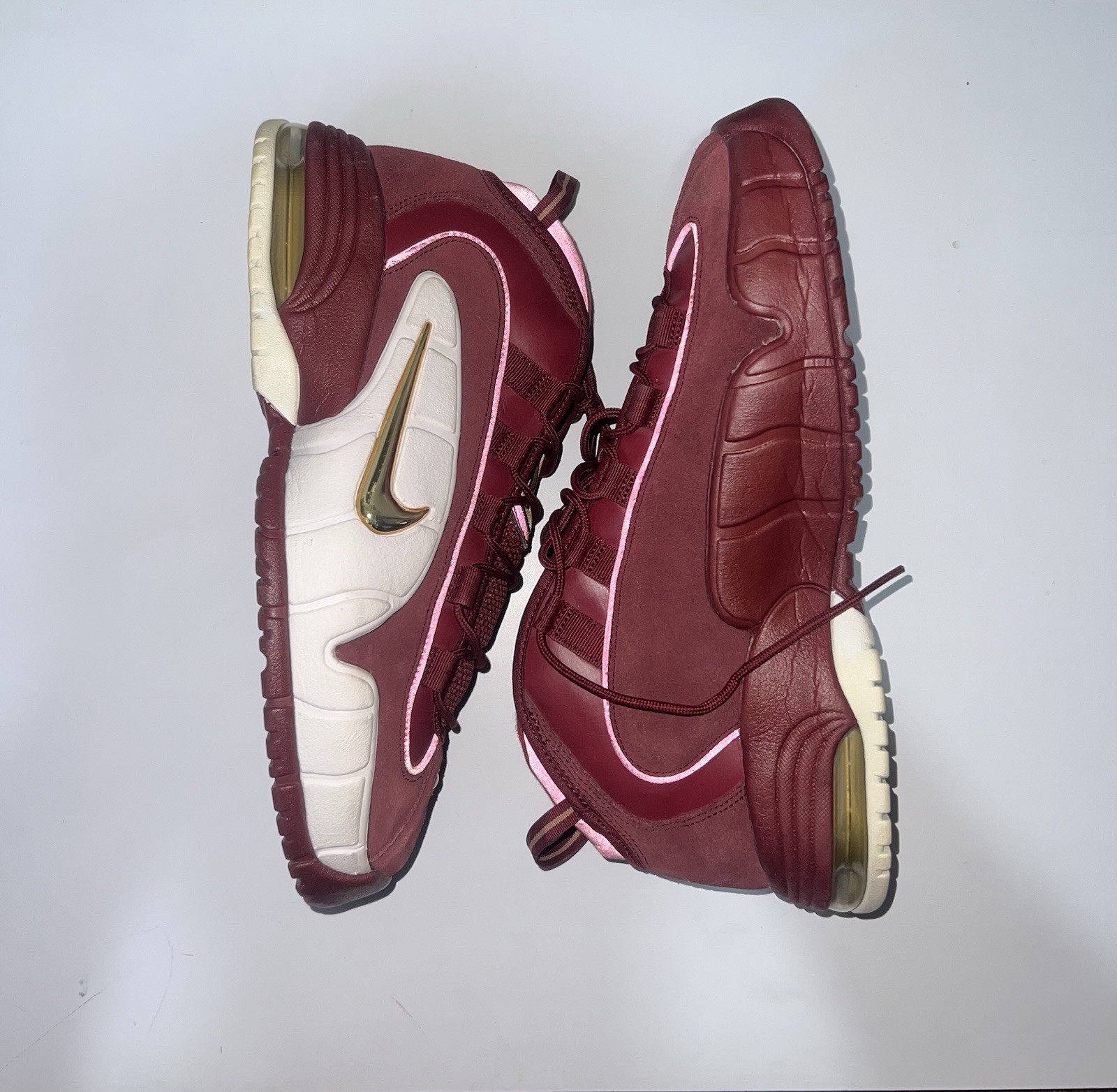 Nike Air Max Penny 1 HOH Burgundy Gold Pink 685153-601 Men’s Size 11.5