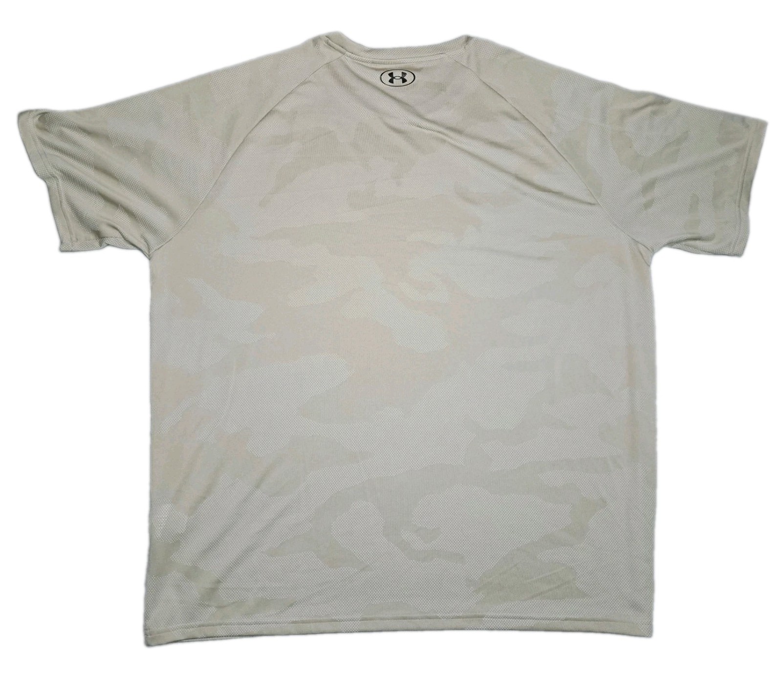 Under Armour Tech Mens Shirt 3XL Beige Camo Short Sleeve HeatGear Training Tee
