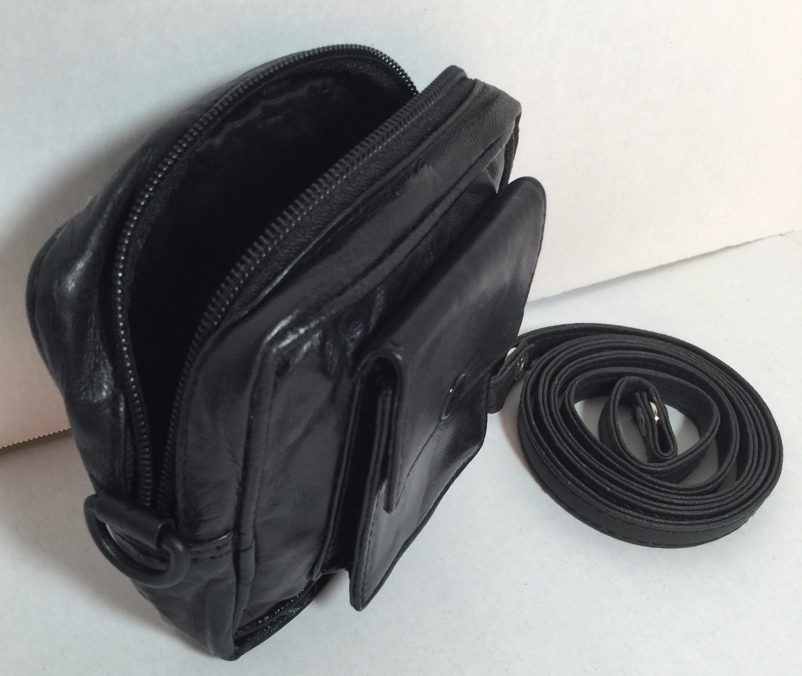 New Men/Women genuine Leather Messenger/Shoulder Bag Cross body belt Pack Small