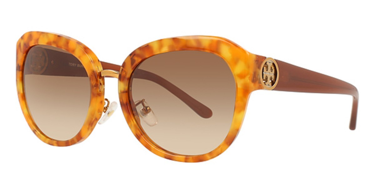 L@@K! NWT & CASE Tory Burch Sunglasses Amber Tort~TY 7124 172513~ NEW~ Gift