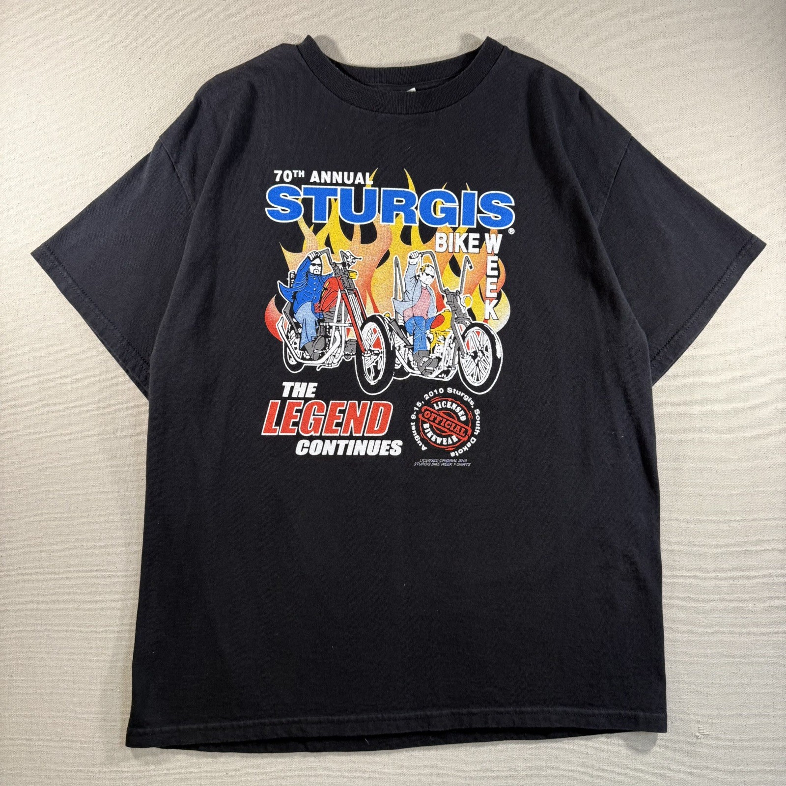 Sturgis “The Legend Lives On” Mens L 2010 70th Annual Vintage Y2K T Shirt