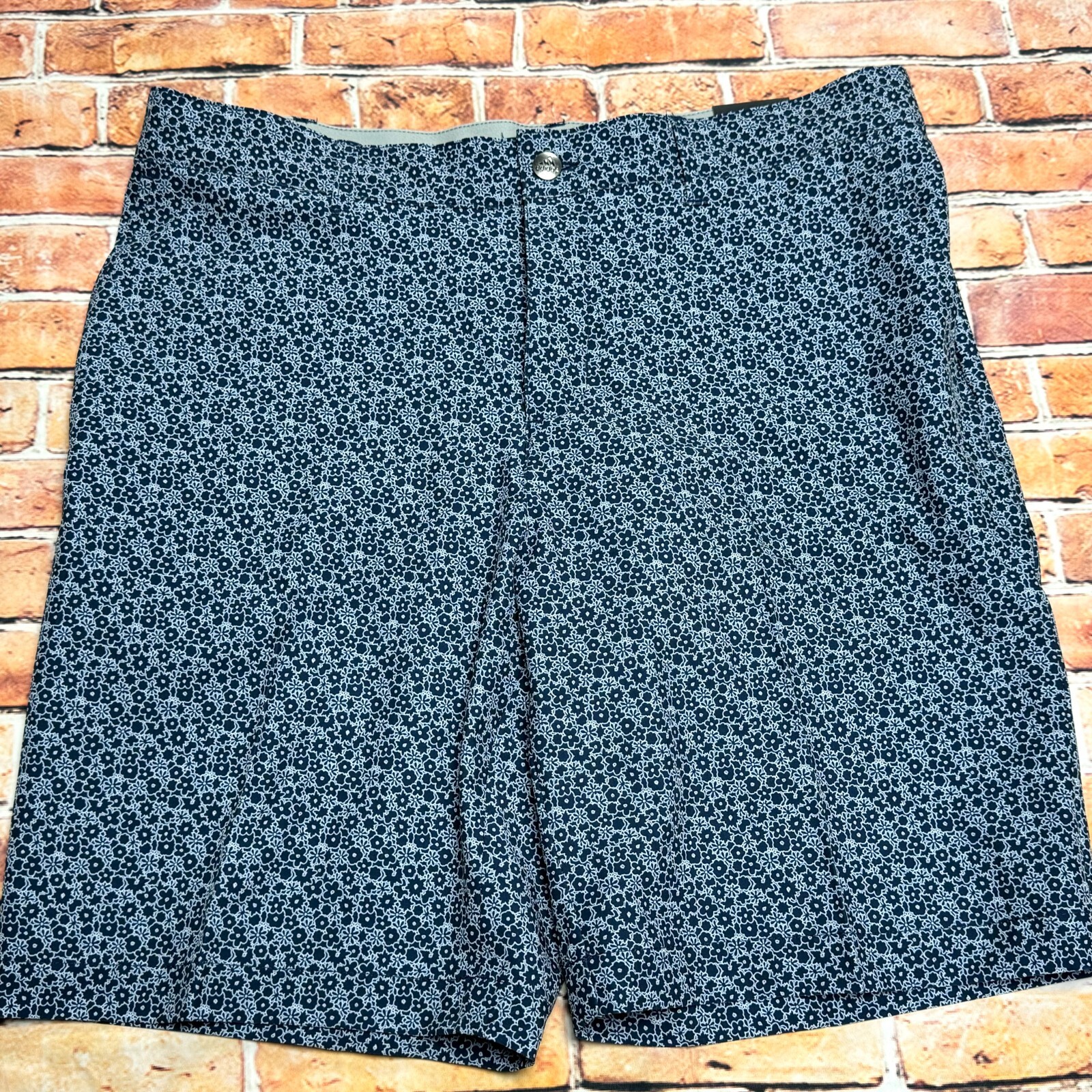 Adidas Ultimate 365 Mens 36 Golf Shorts Floral Pattern In Crew Navy