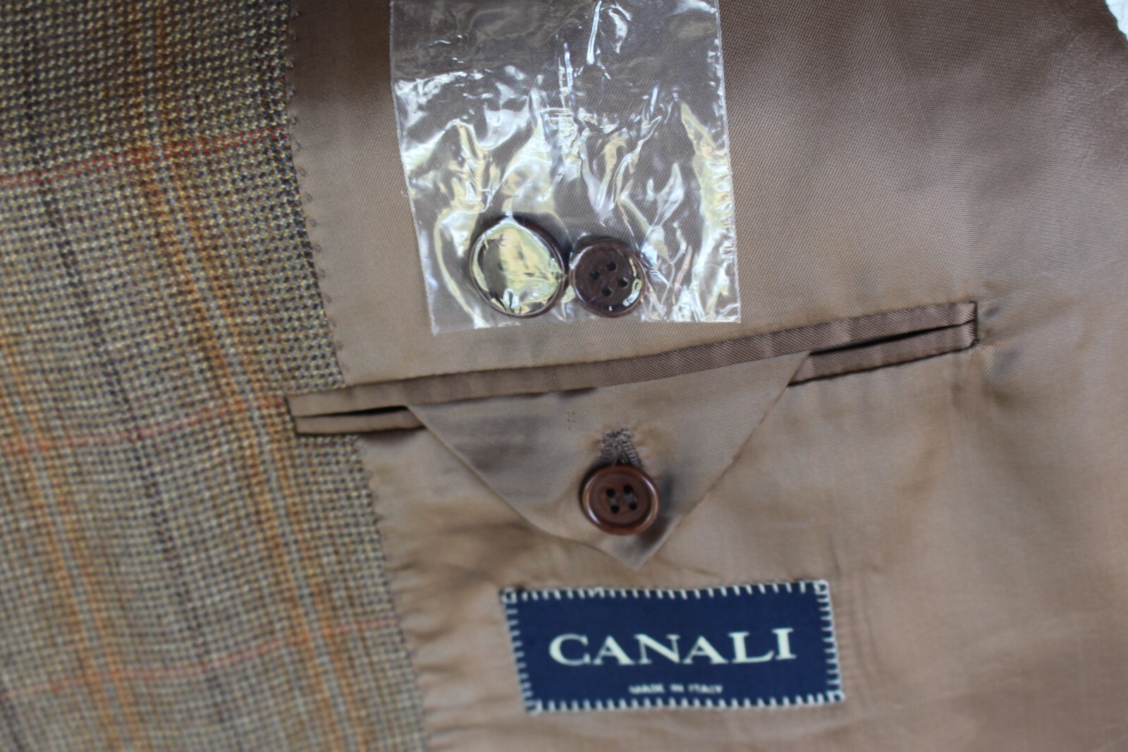 CANALI Mens Sport Coat Blazer Three Button Down Front MADE IN ITALY EU58L /US48L