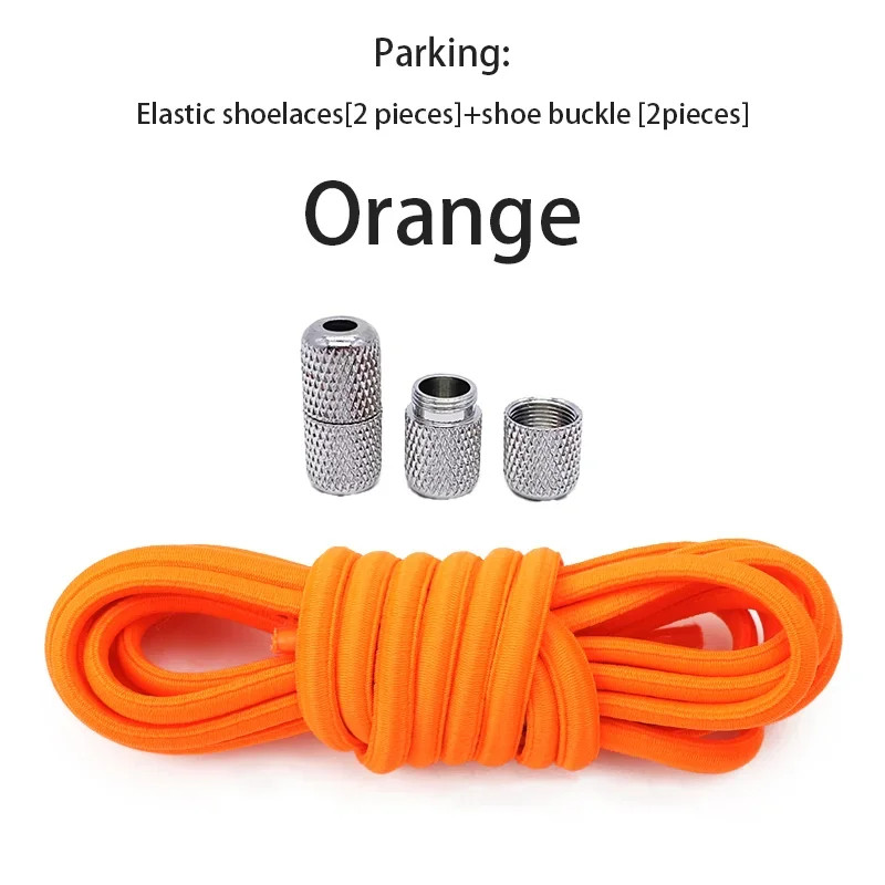 round Elastic Shoelaces for Sneakers No-Tie Tennis Shoe Laces with Rubber Band f
