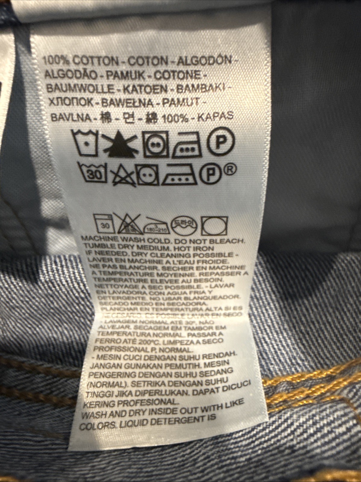 Levi’s Men’s 501 34×30 Original Straight Fit Jeans – Dark Wash
