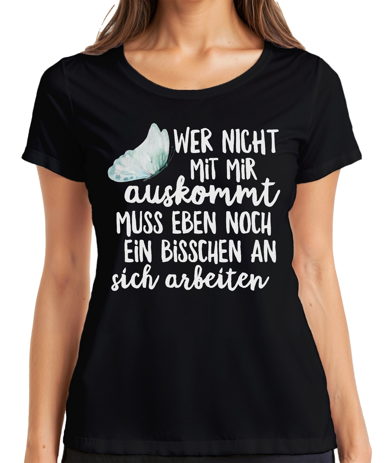 Who Can’t Get Along With Me Funny Saying Sarcasm Ironic Ladies T-Shirt