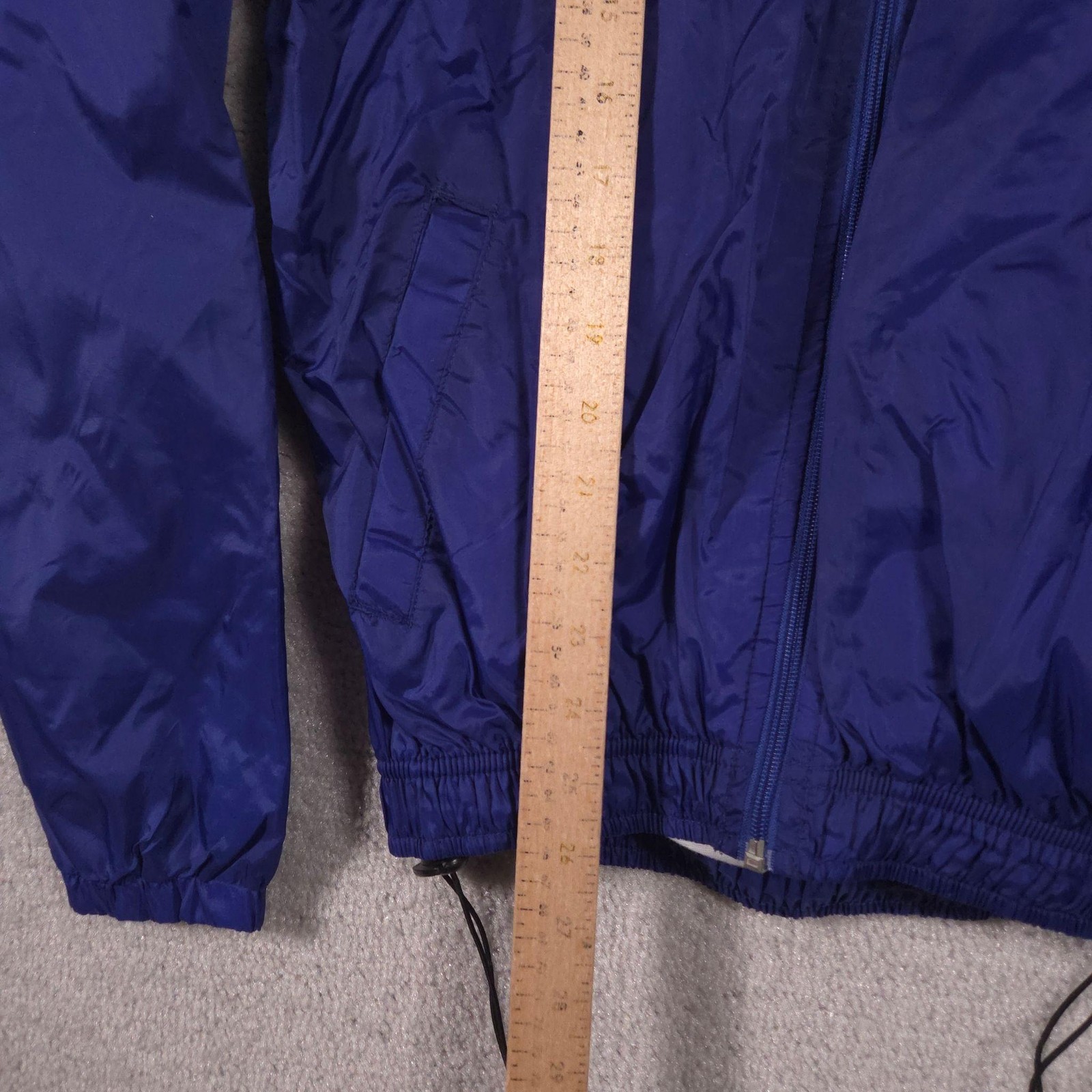 Rawlings Jacket Mens Small Blue Hooded Windbreaker Just Breathe Horse Riding