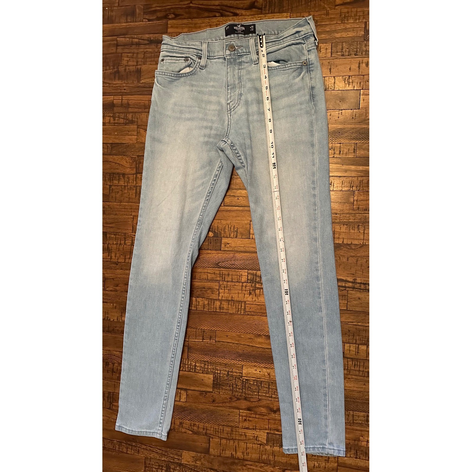 HOLLISTER Men’s W29 L32 Epic Flex SKINNY Light Wash Denim Jeans Stretch
