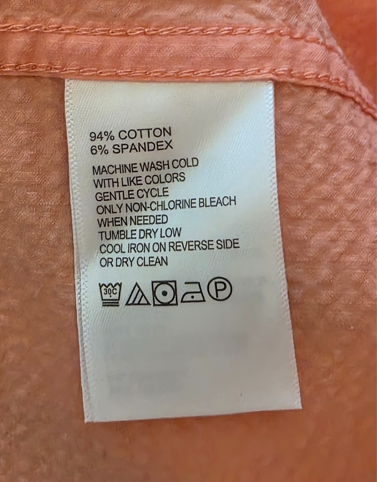 Tommy Bahama Nova Wave Shirt Mens XL Coral Seersucker Stretch Short Sleeve