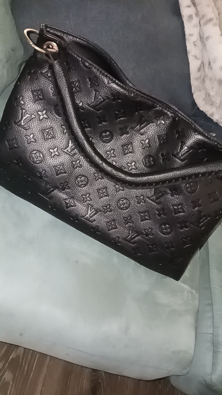 Louis Vuitton Empreinte Monogram Artsy MM Black Hobo w/ Detachable Strap
