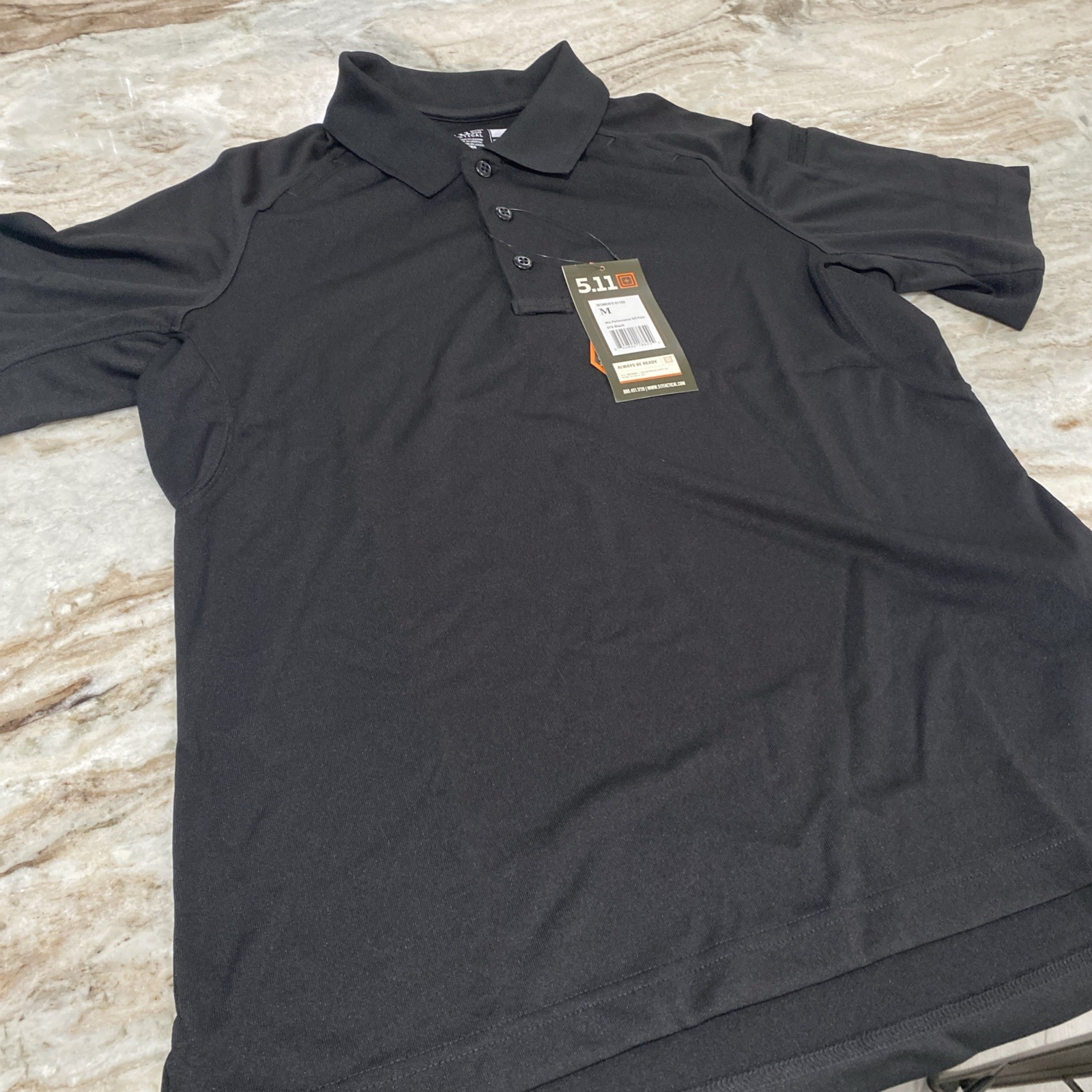 NWT 5.11 Women’s Polo Shirt Range Training Sz M Black Tactical Series 61165 Flex