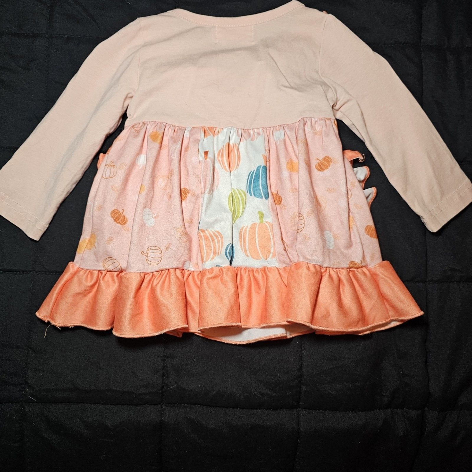 Marie Nicole Pumpkin Ruffle Tunic Dress Top 3XS