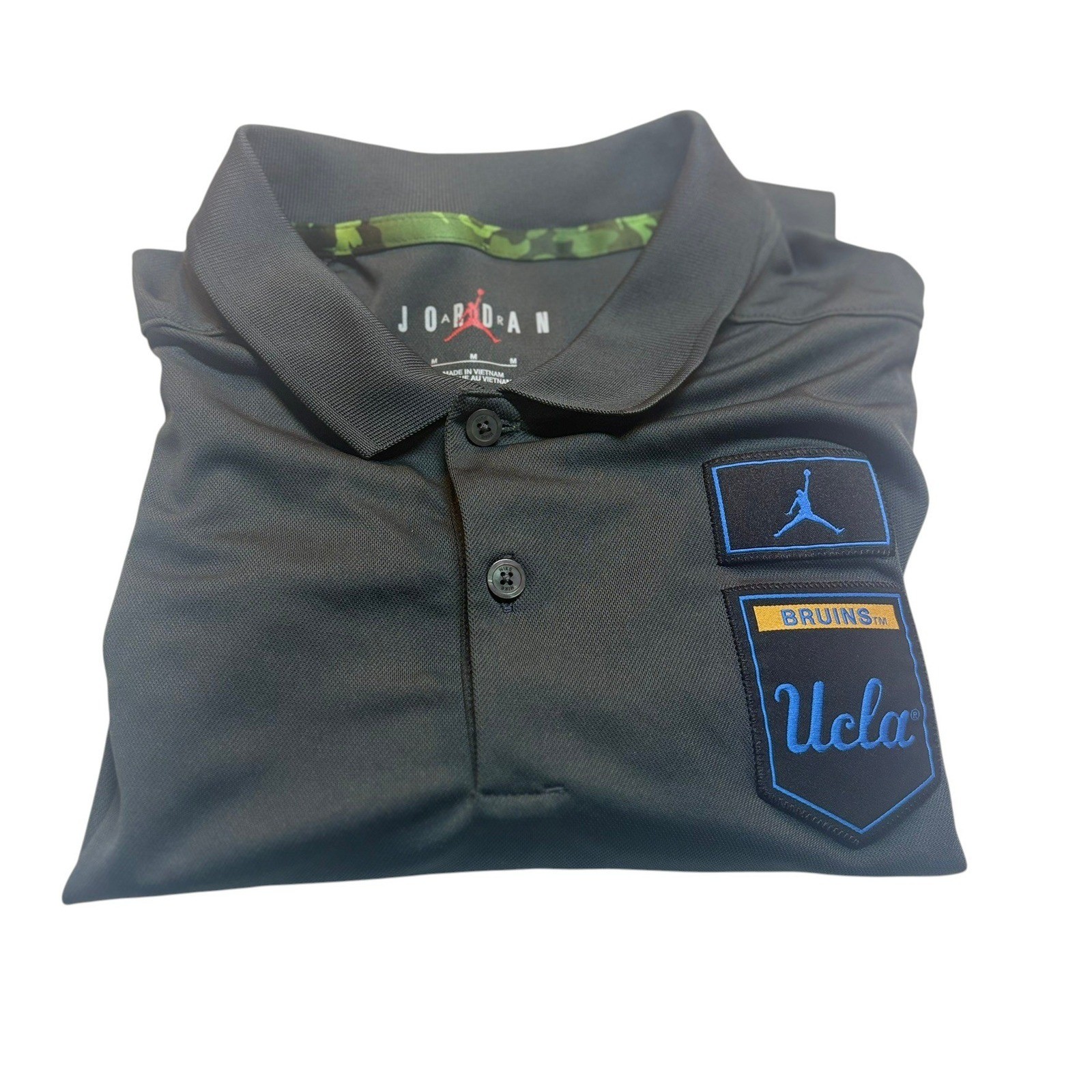 Jordan UCLA Bruins Salute to Service Polo Shirt US Flag Patch Medium