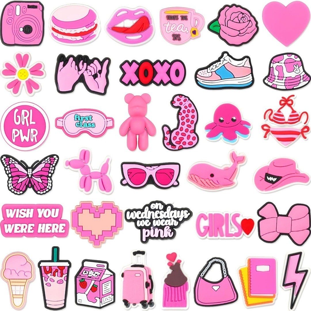 Lot of 80 PCS Random Different Clip Shoe Charms for Shoe Decoration Lovely Cool