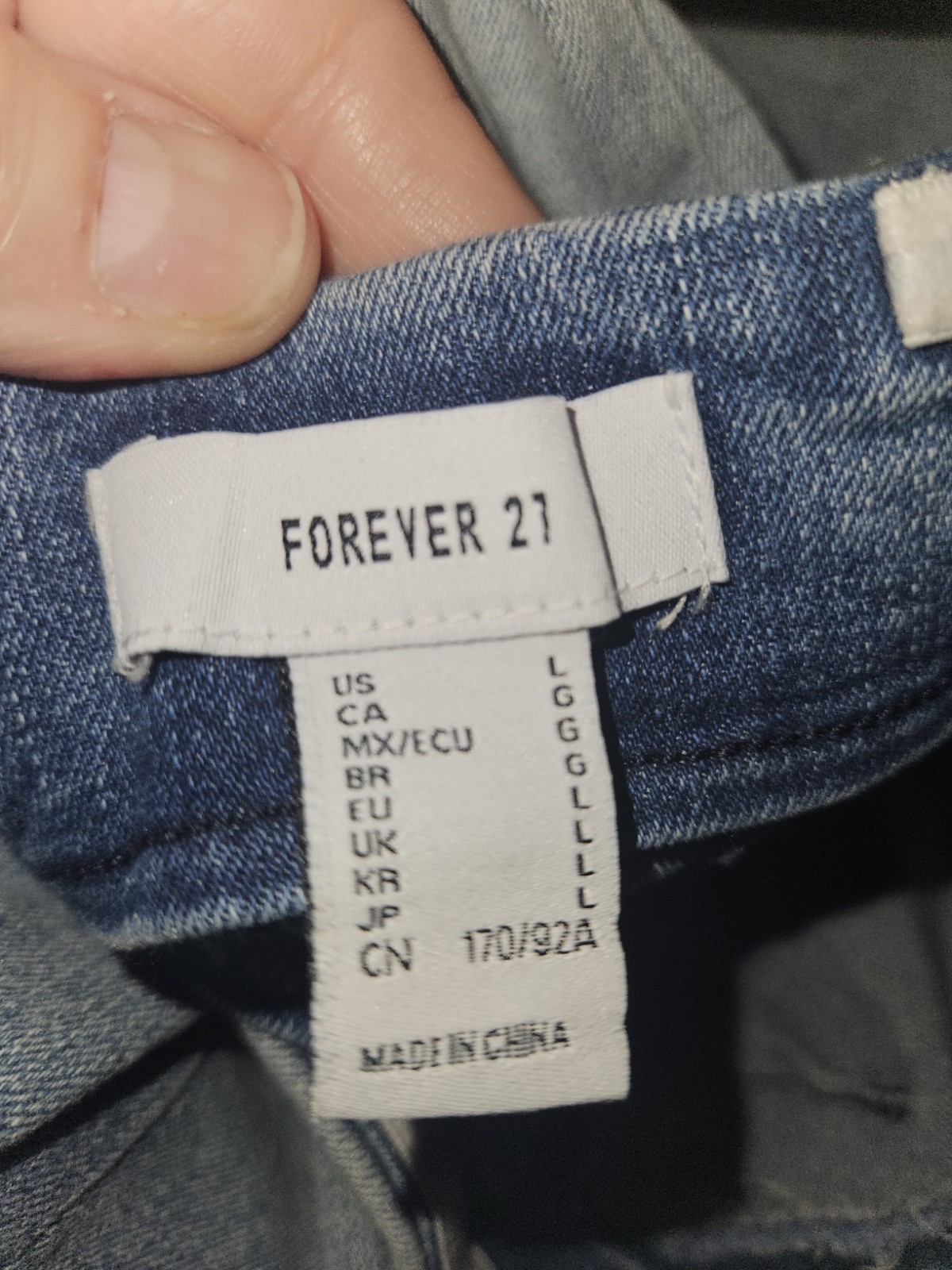 Forever21 Ombre Denim DIP DYE Midi Tube Bodycon Stretch Dress Fitted Large L