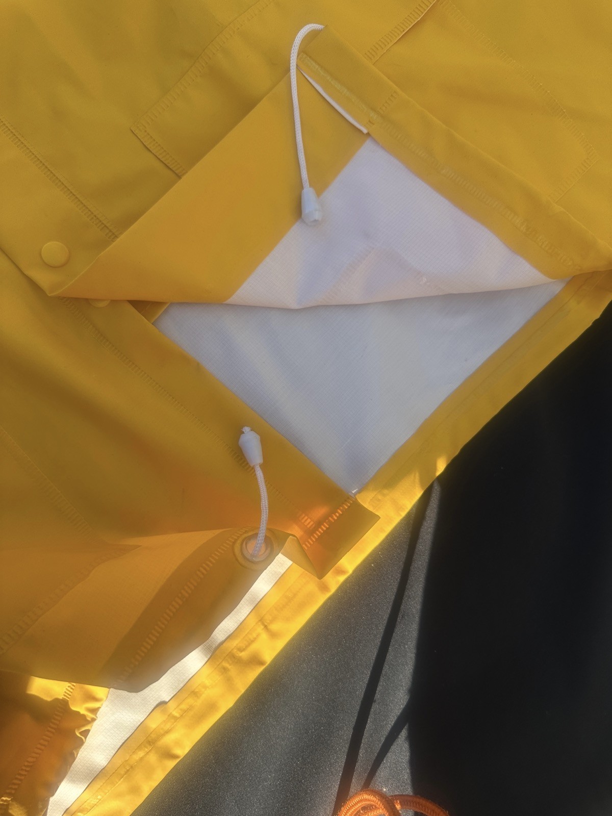 Unisex Yellow PVC Polyester Hooded Jacket Sowester Sea Jacket Labelled XL