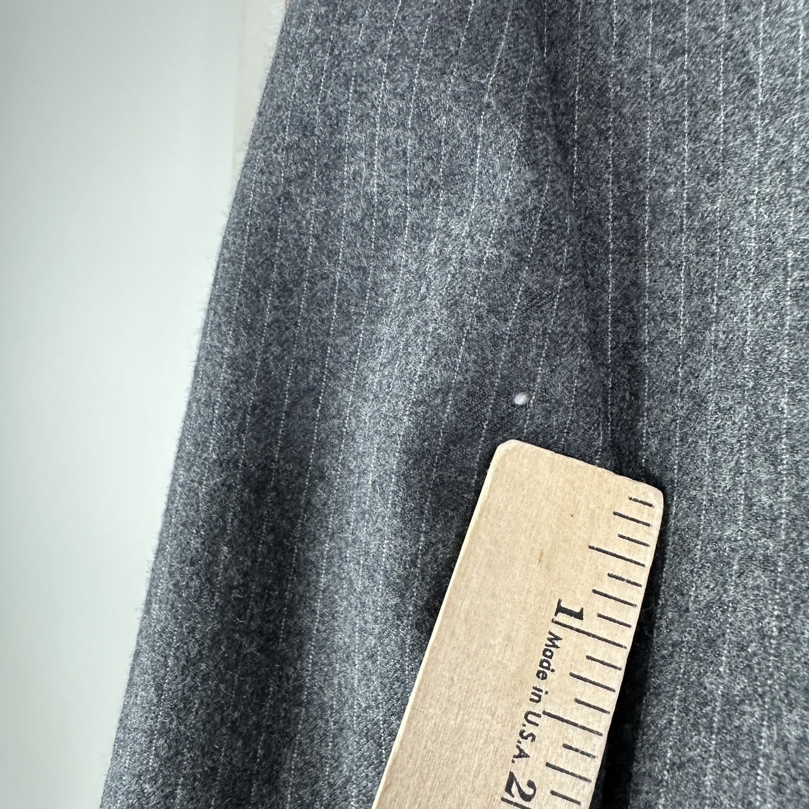 VTG Hickey Freeman Suit Mens 42L Gray Pinstripe 3/2 Roll Pants 36×34 flannel