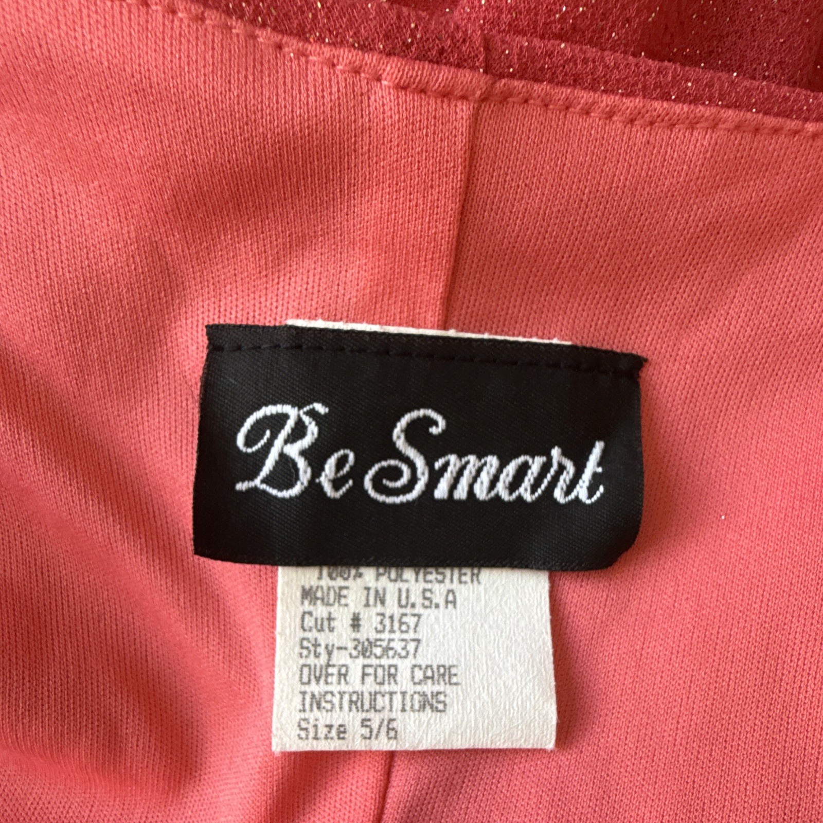 BeSmart Women’s Pink Glitter Spaghetti Strap Cowl Neck Long Dress 5/6