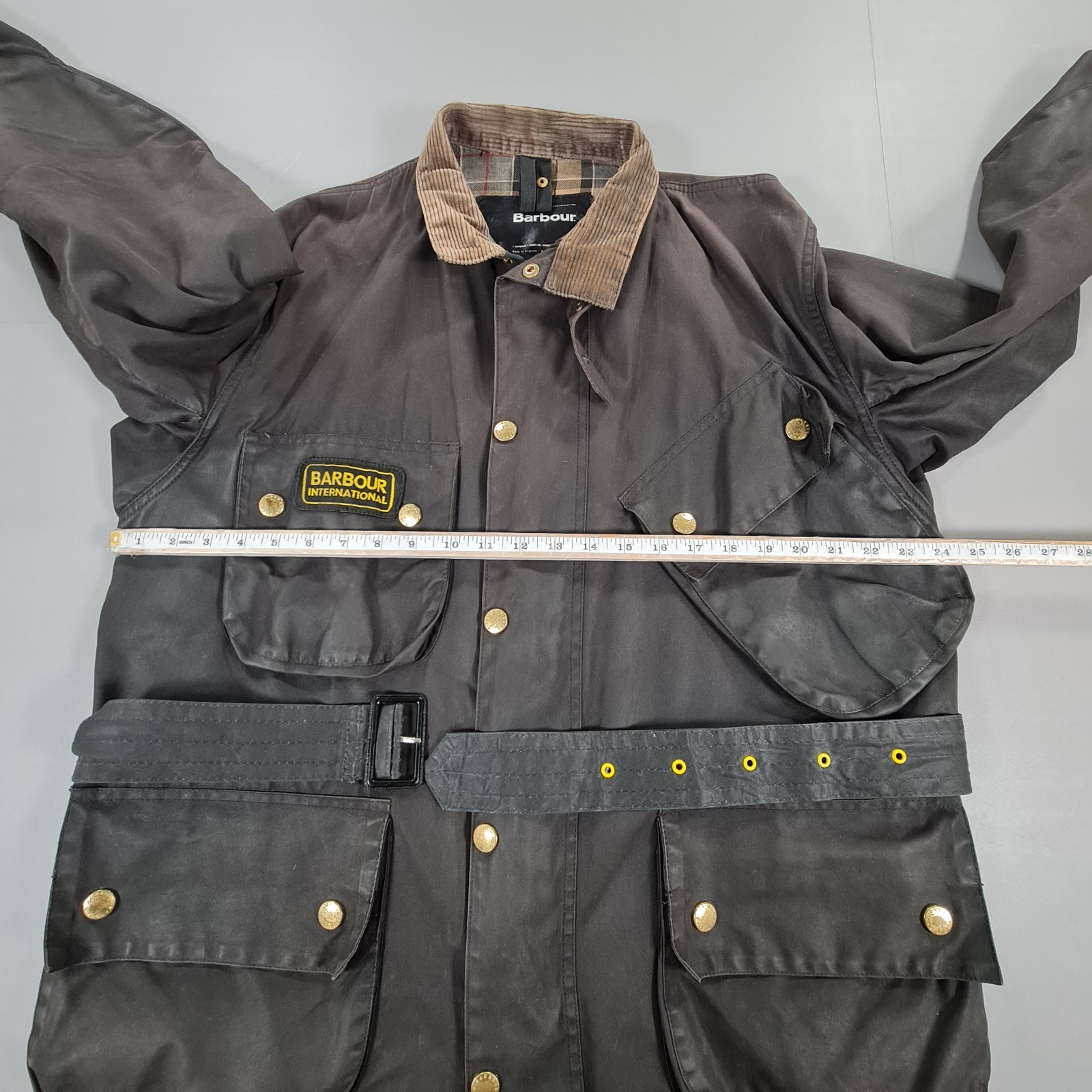 Barbour A7 Wax Jacket Mens Brown C42 / 107 cm Belted Waterproof Coutry
