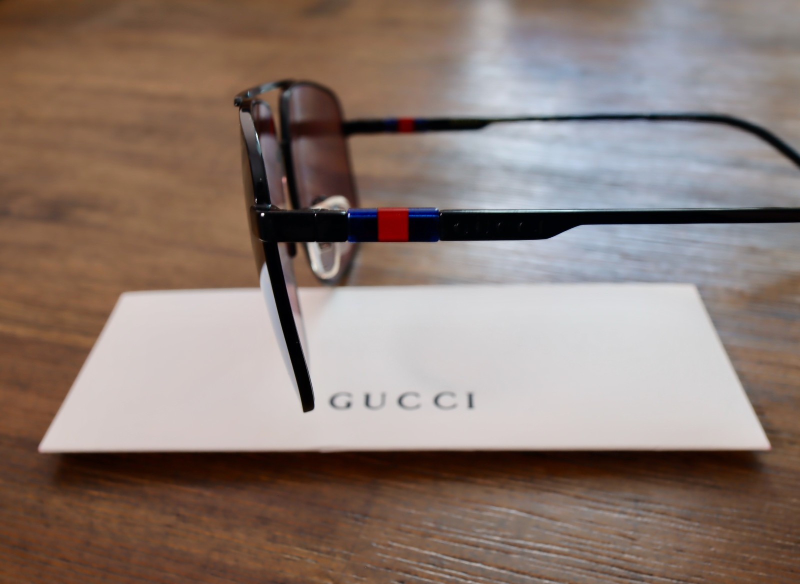 Gucci GG1676S 005 60mm Square Sunglasses in Black/Grey with GG Pattern Lens