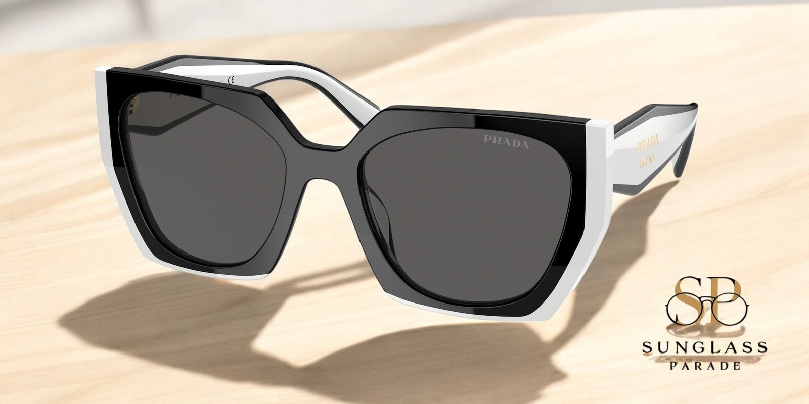 PRADA PR 15WS 09Q5S0 Black Talc Dark Grey 54 mm Women’s Sunglasses