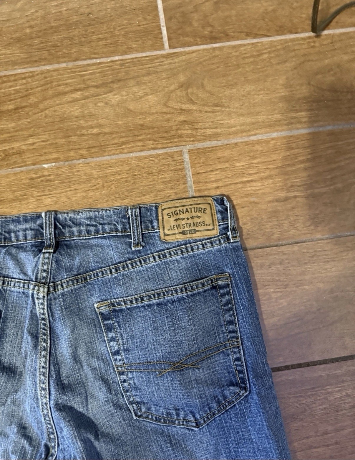 Signature by Levi Strauss Gold Men’s Relaxed Fit Blue Denim Jeans Wash 38×32
