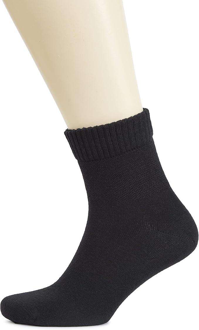 Cotton Diabetic Men’s Socks, Ankle, Loose, Wide Stretchy, 8 Pairs, by Hugh Ugoli