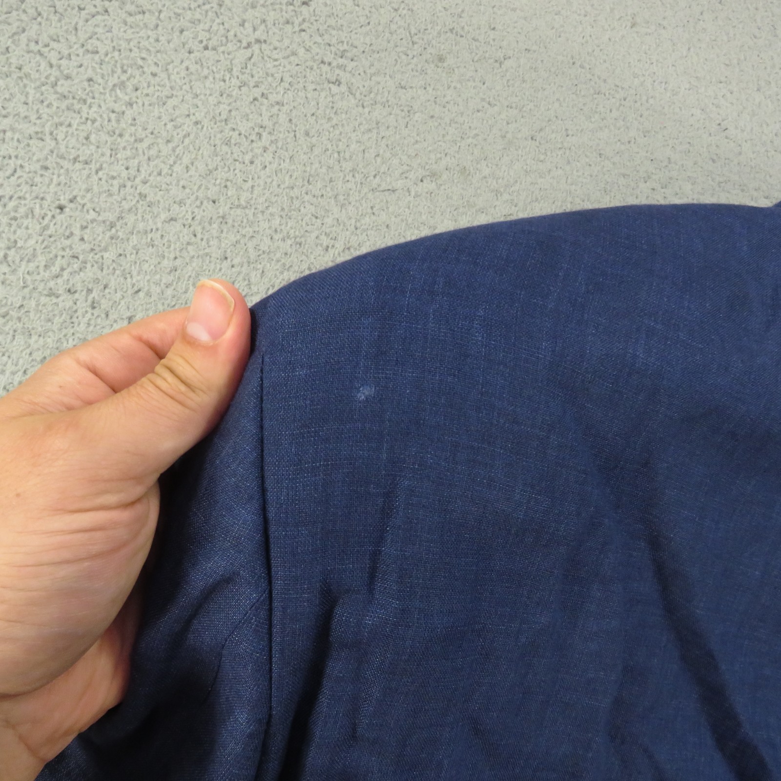 Haspel Blazer 46R 100% Linen Summer Unstructured Blue Sport Coat Jacket 1/2 Line