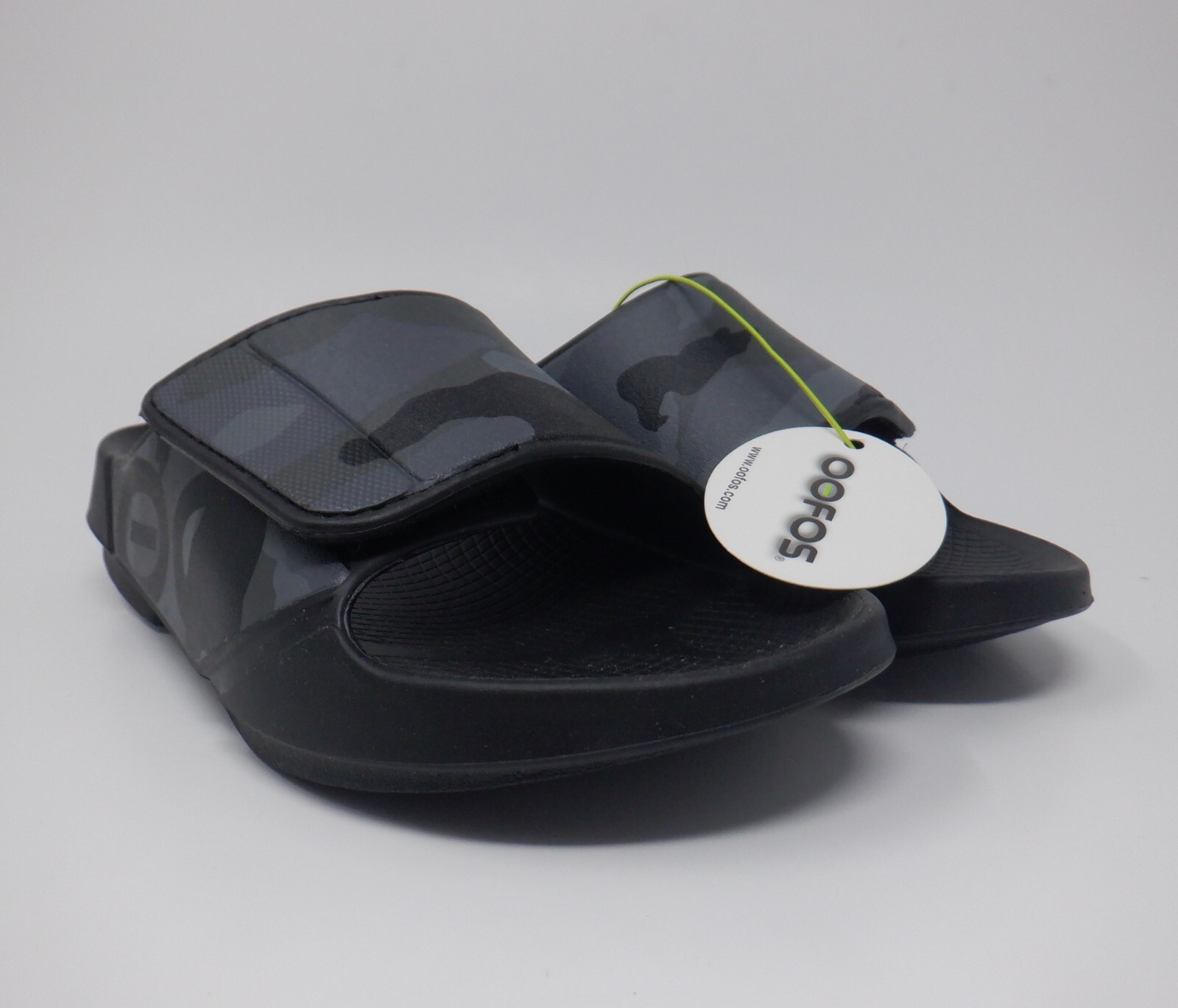 OOFOS OOAHH Unisex Sport Flex M6 / W8 Camo Slide Black Gray