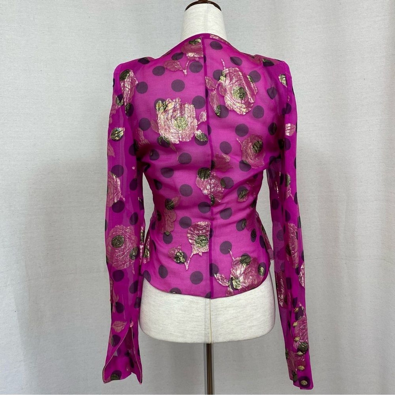 Emanuel Ungaro Couture Vintage Blouse Carre Otis Cosmopolitan 1989 Cover Photo