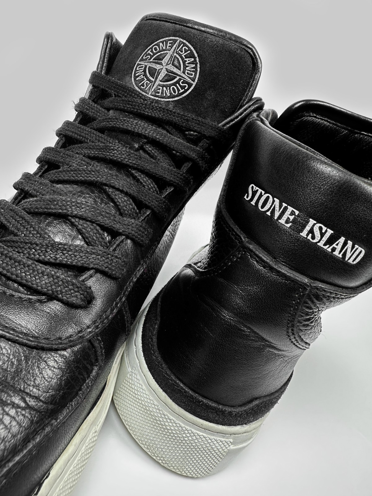 Stone Island x Diemme Leather High-Top Sneakers Trainers Men’s IT41/US8/UK7/EU41
