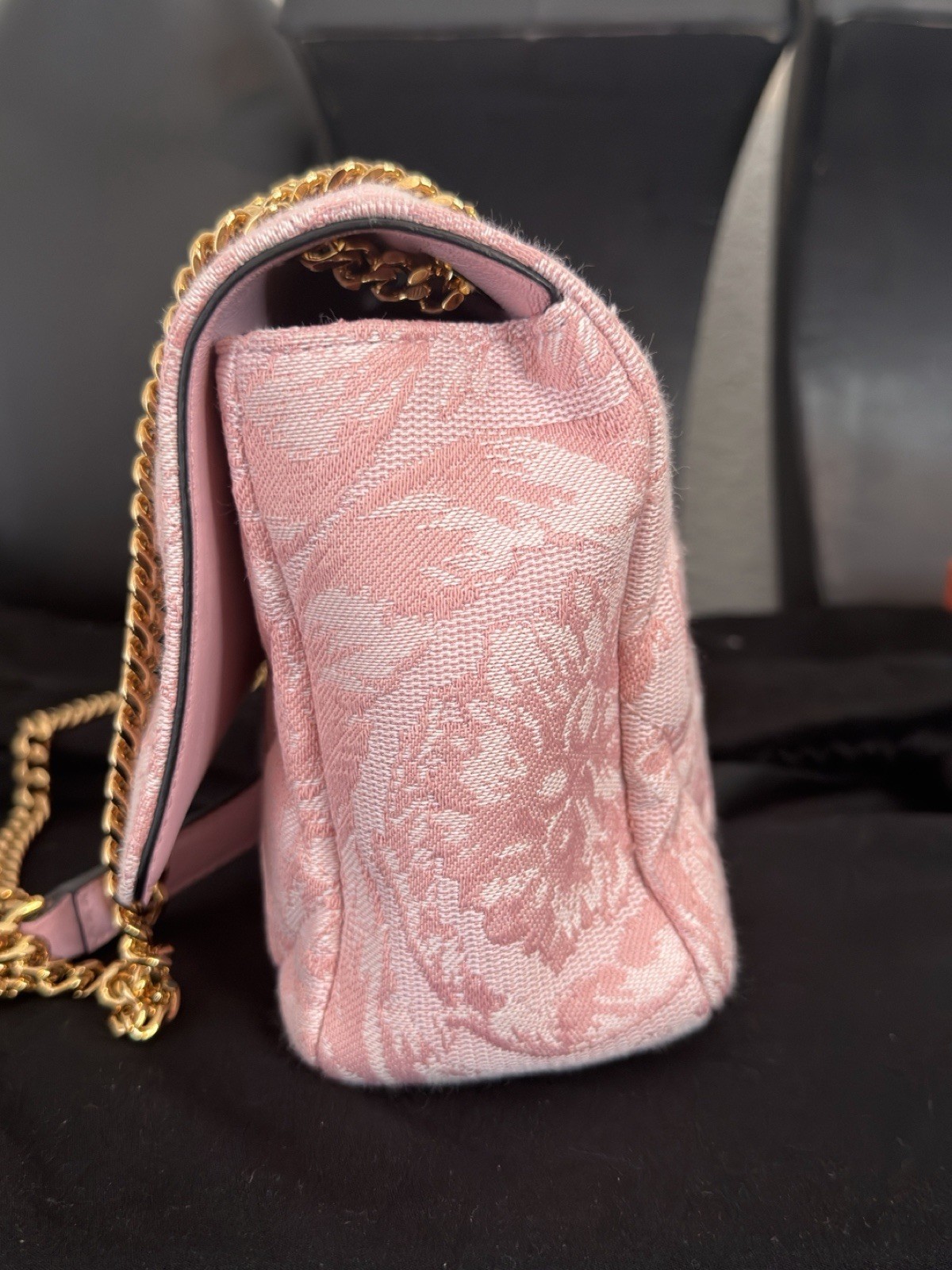 Baroque Jacquard Quilted Small Medusa Flap Shoulder Bag