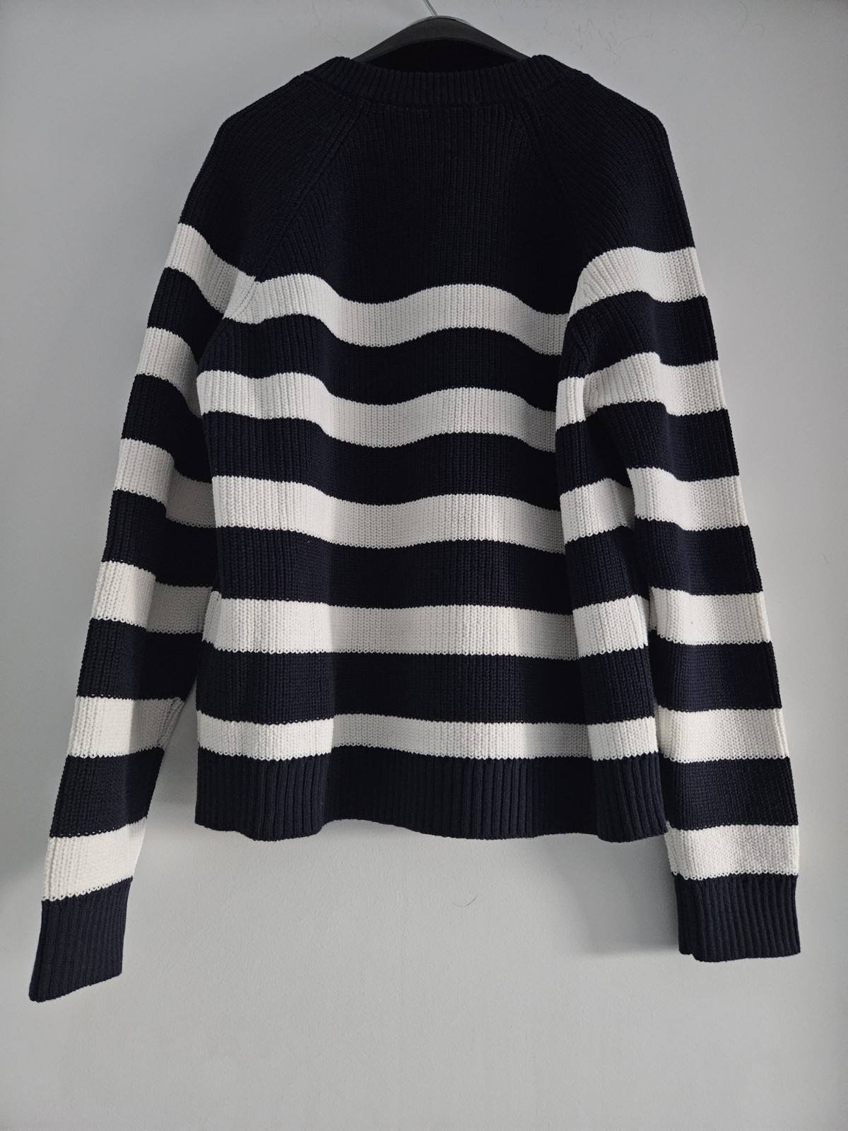 Sezane Gary Jumper Sweater, Navy Ecru Striped, Size Small, NWT
