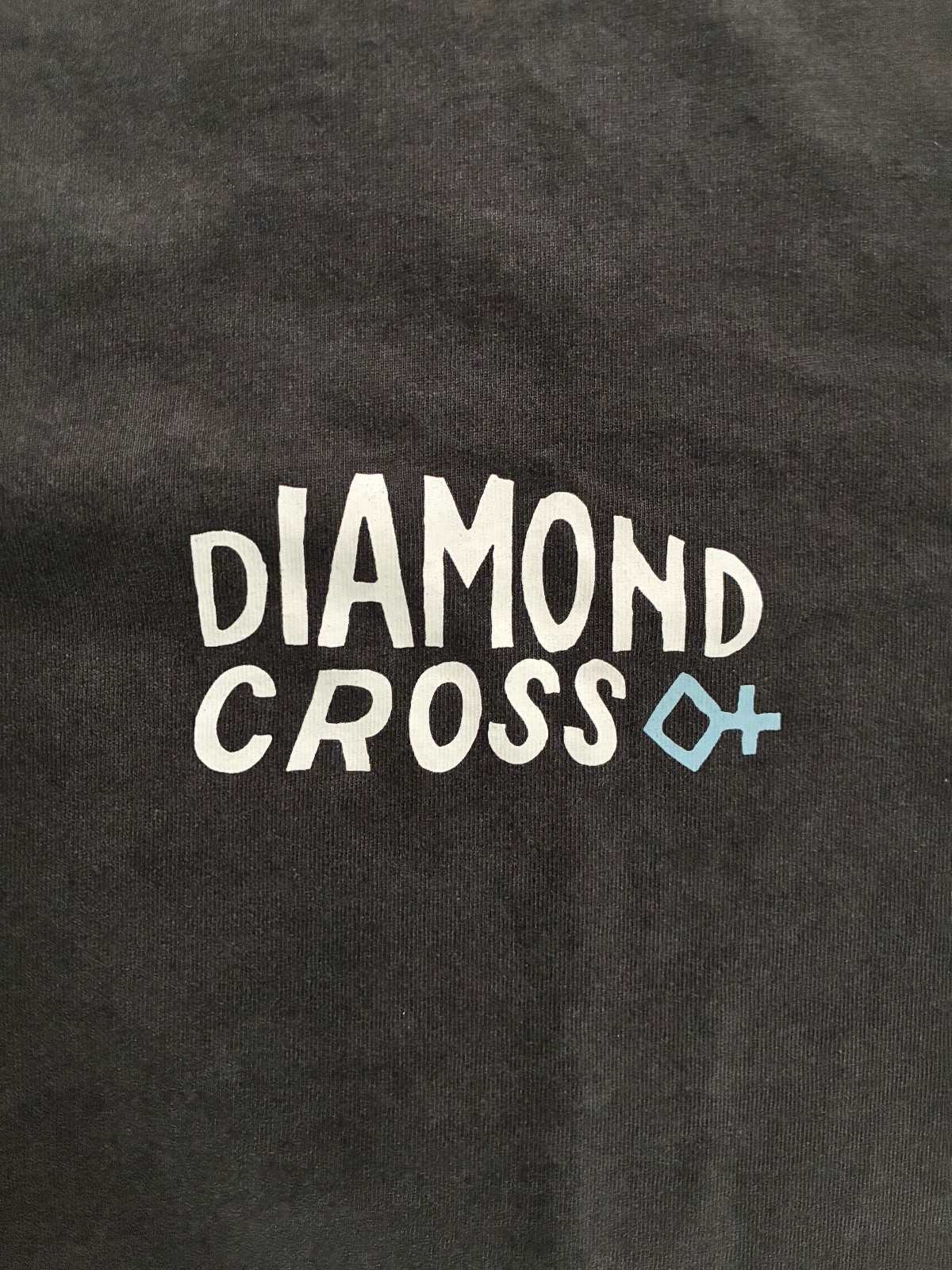 Diamond Cross Ranch Maverick T-Shirt Mens Medium Sun Faded Black Graphic Tee