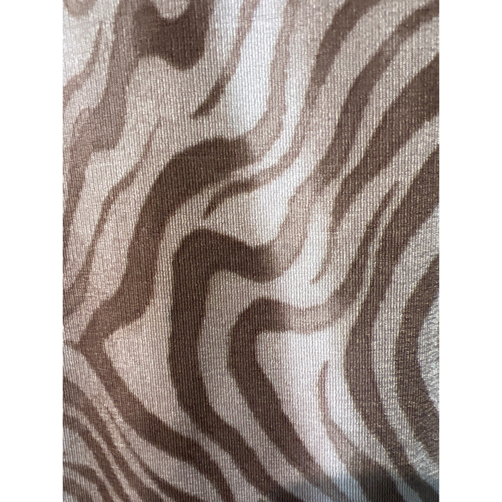 Travelers by Chicos Brown Zebra Print Scoop Neck 3/4 Sleeve Top Size 1 Medium
