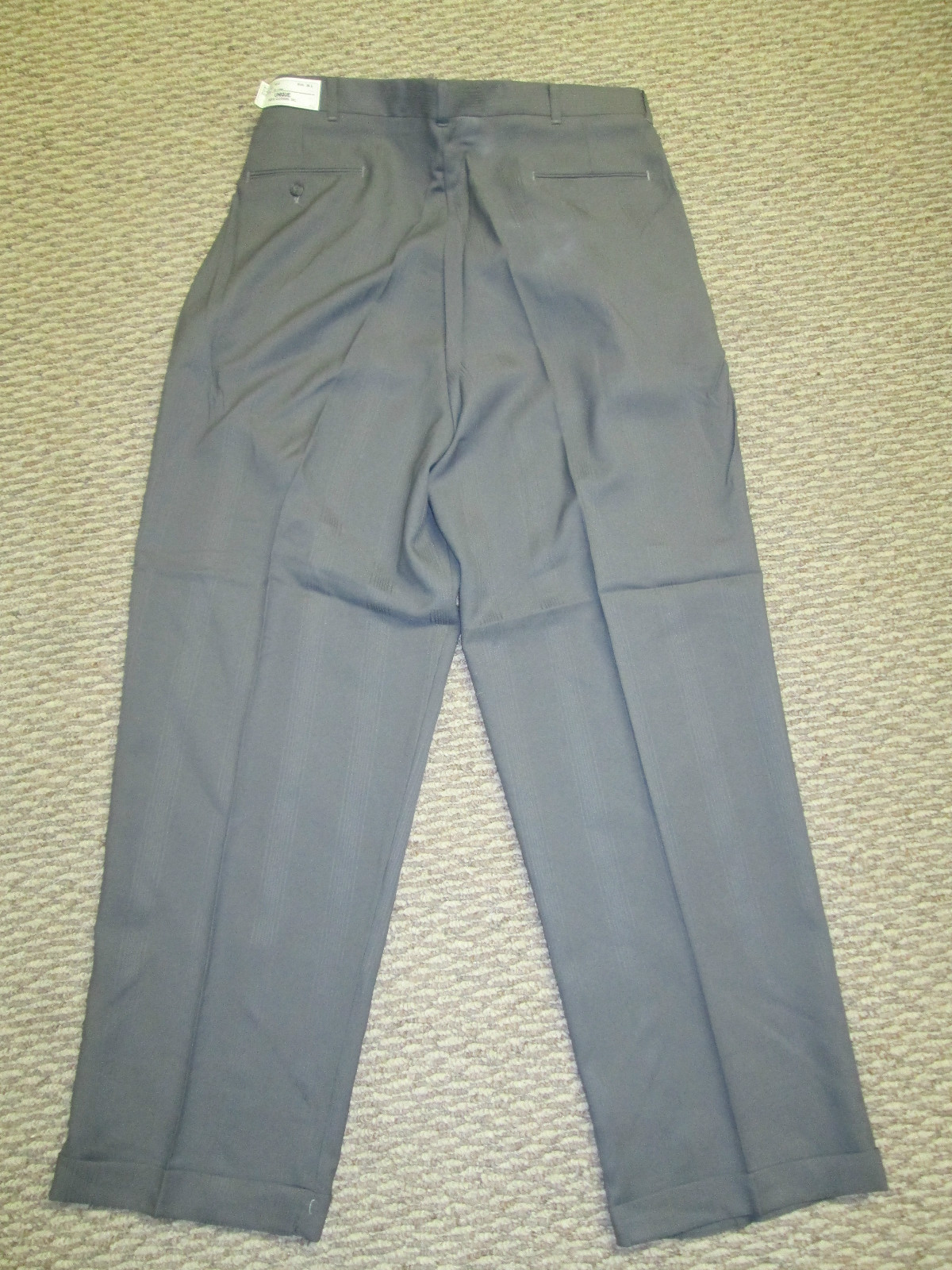 Mens Unique Gray Dress Cuffed Pants 32 34 36 38 40 X 32 Style #3 NEW