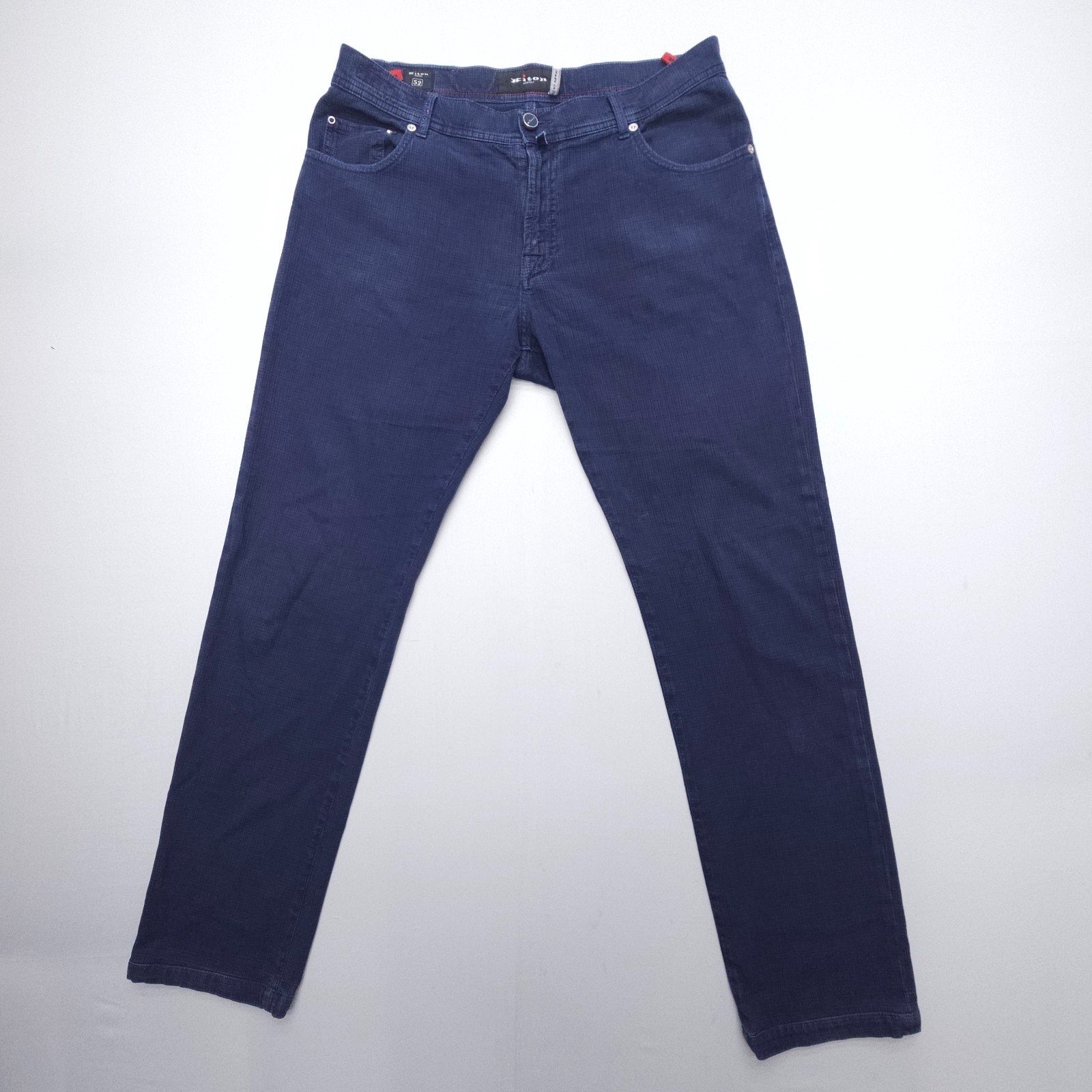 Kiton Napoli Stretch Cotton Trouser 5 Pocket Pants Size 52 (34 x 32″) Blue Italy