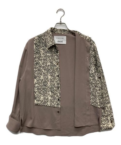CULLNI × SHAREEF CHAOS Pattern Asymmetrical Layered Shirt/SRF-