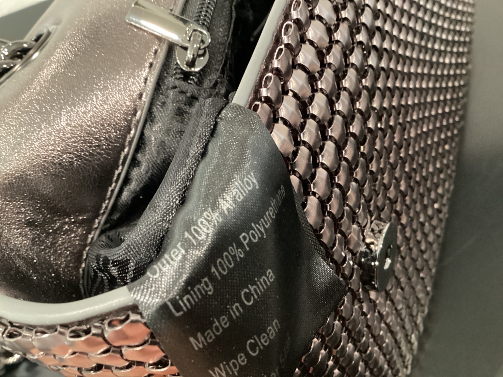 Kurt Geiger Kensington Chainmail Gunmetal 10.5″ x 6″ x 4″ Crossbody Large Eagle