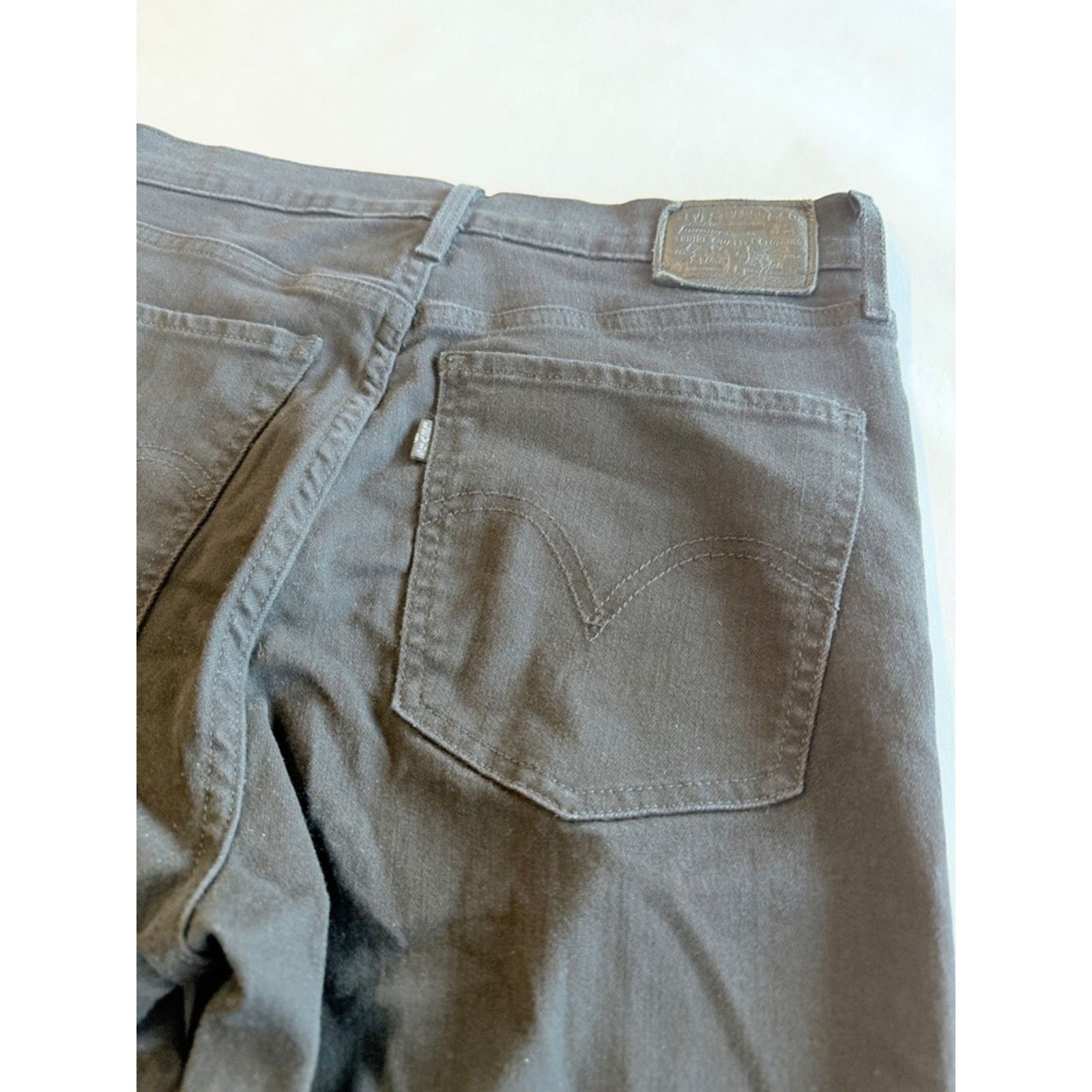 Levi’s Mile High Cropped Flare Jeans Women 29 Black Pardon My French Raw Hem