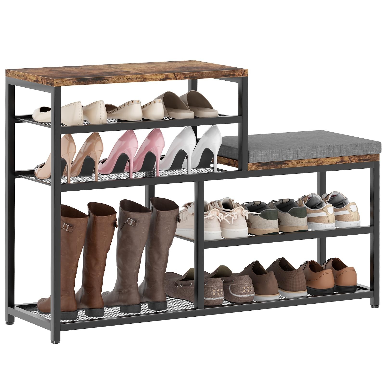 Shoe Rack,Freestanding Hidden Shoe Storage Organizer for Entryway, Shoe Bench…